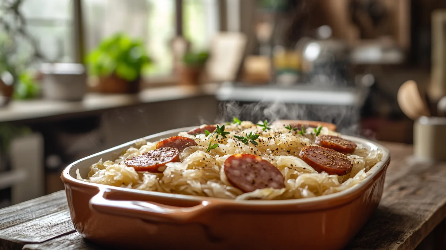 Méthode pour réchauffer de la choucroute déjà cuite au four sans l’assécher