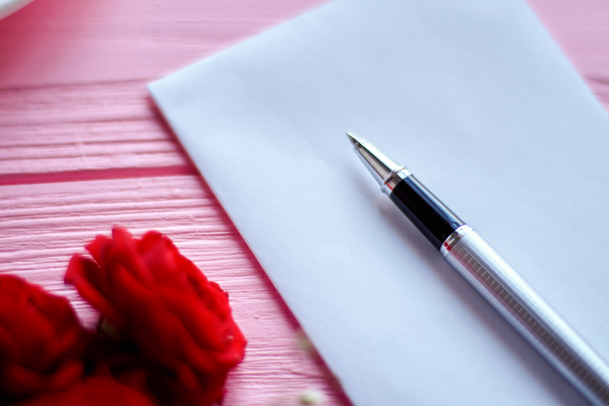 écrire des phrases amour