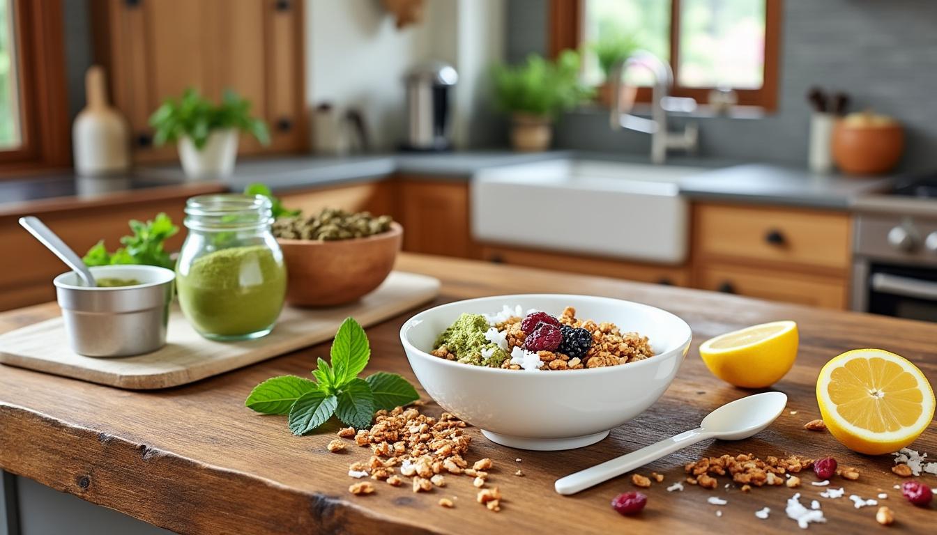 découvrez tous les secrets de la recette parfaite du granola au matcha de claire : astuces, ingrédients et étapes pour réussir un granola sain, croustillant et délicieux à préparer chez soi !