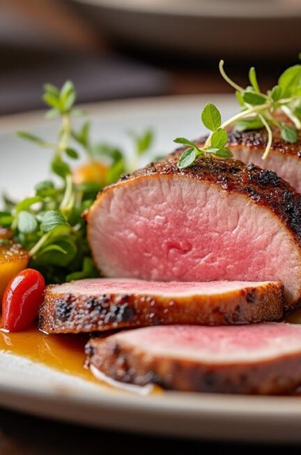 découvrez notre recette de magret de canard sauce foie gras, un plat raffiné et gourmand qui impressionnera vos invités à coup sûr.