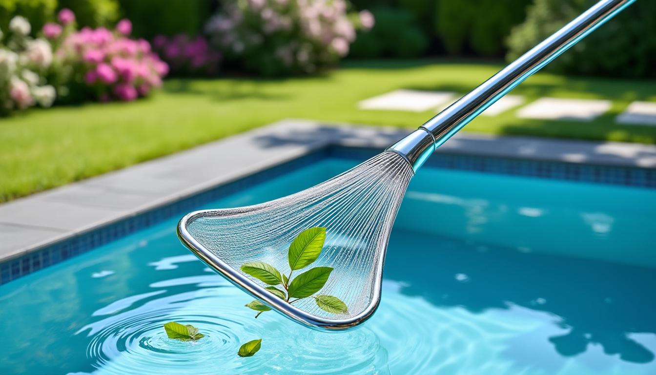 découvrez pourquoi le filet de piscine à manche télescopique est un outil indispensable pour un entretien facile et efficace de votre piscine.