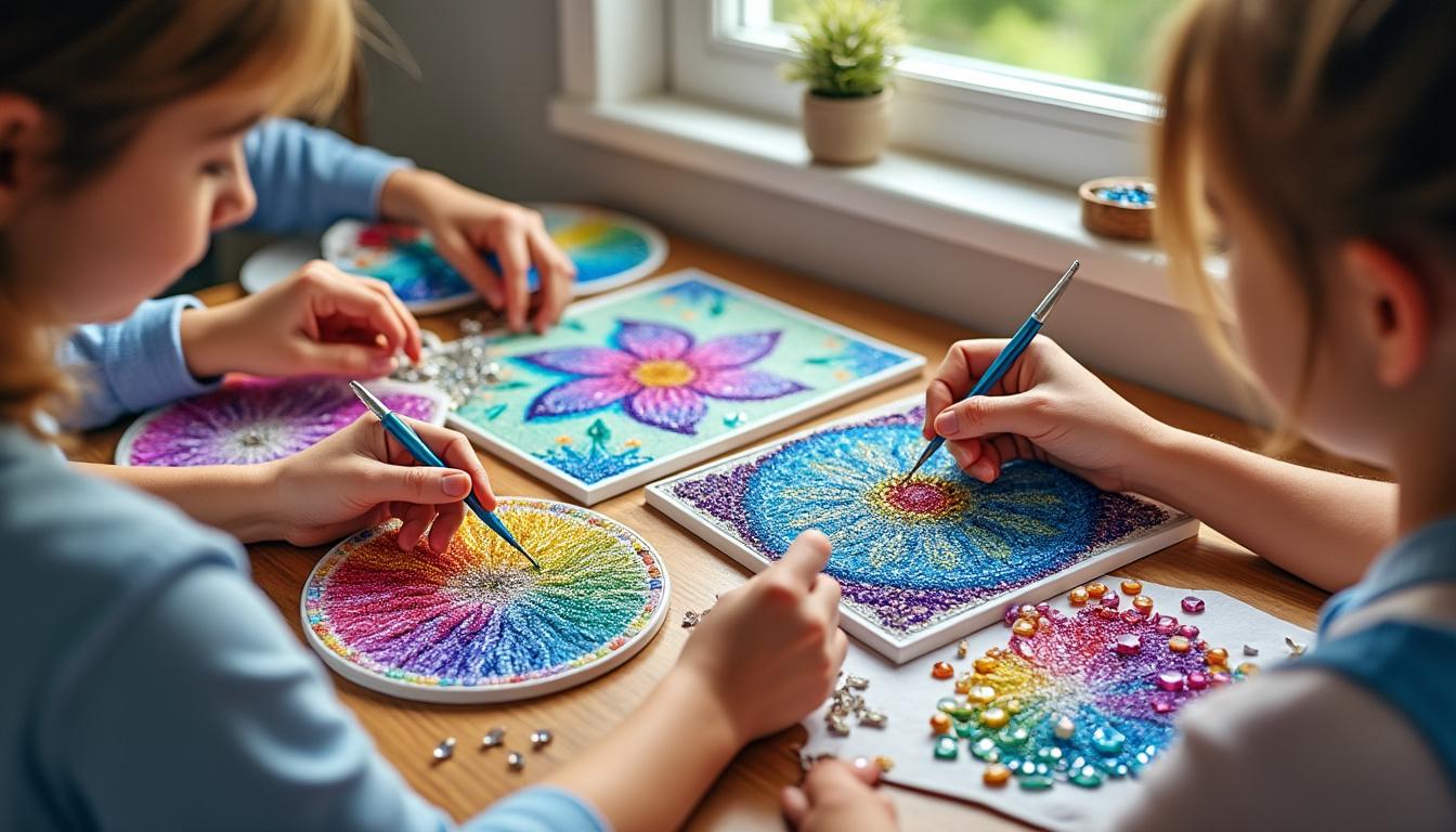 découvrez les techniques variées de la broderie diamant, adaptées à tous les niveaux, pour créer des œuvres scintillantes et uniques.