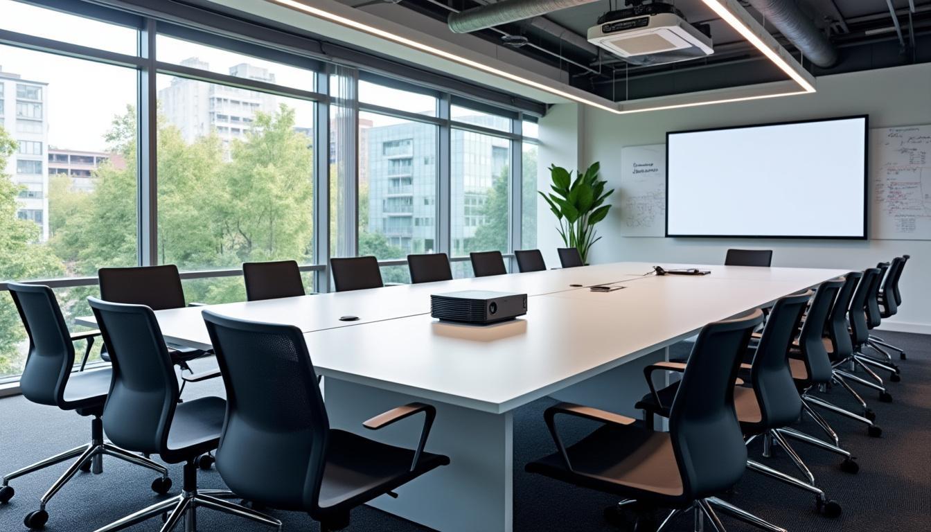 découvrez le vidéoprojecteur acer led, idéal pour une salle de conférence, offrant une qualité d'image nette et lumineuse pour des présentations professionnelles réussies.