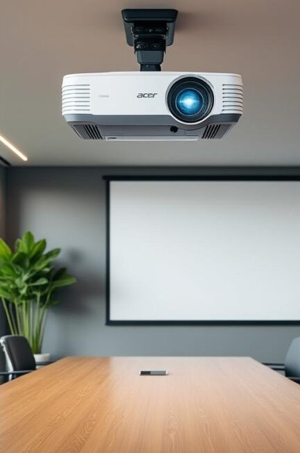 découvrez le vidéoprojecteur acer led, idéal pour une salle de conférence, offrant une image claire et lumineuse pour des présentations professionnelles réussies.