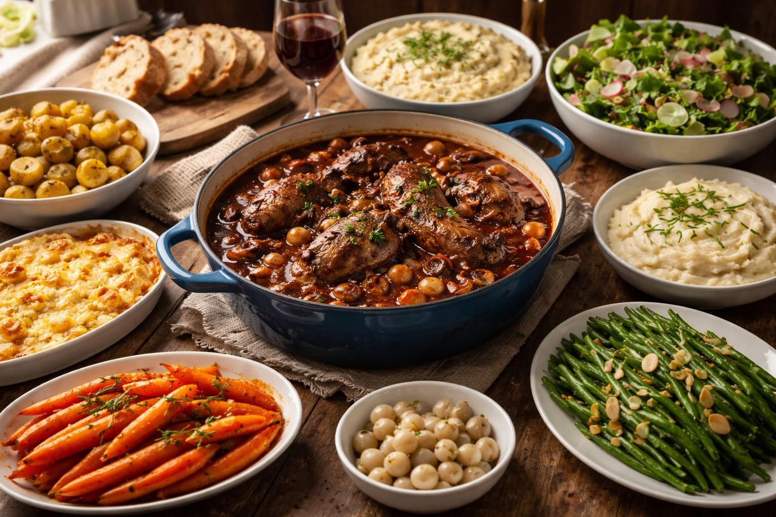 découvrez 10 idées d'accompagnements savoureux pour sublimer votre coq au vin et créer un repas inoubliable en famille ou entre amis.