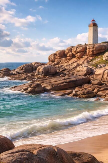 explorez ploumanac'h, joyau de la côte bretonne, avec ses rochers de granit rose uniques, son phare emblématique et ses plages idylliques. une destination parfaite pour les amoureux de la nature et de la randonnée.