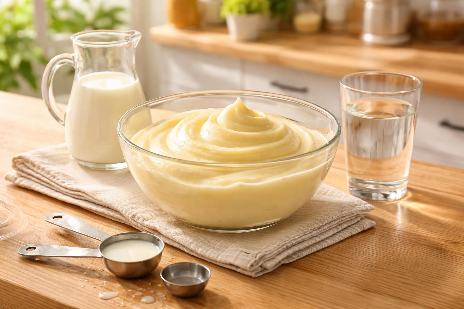 apprenez la dose parfaite de lait et d'eau pour préparer une purée mousline délicieuse qui éveillera vos papilles.