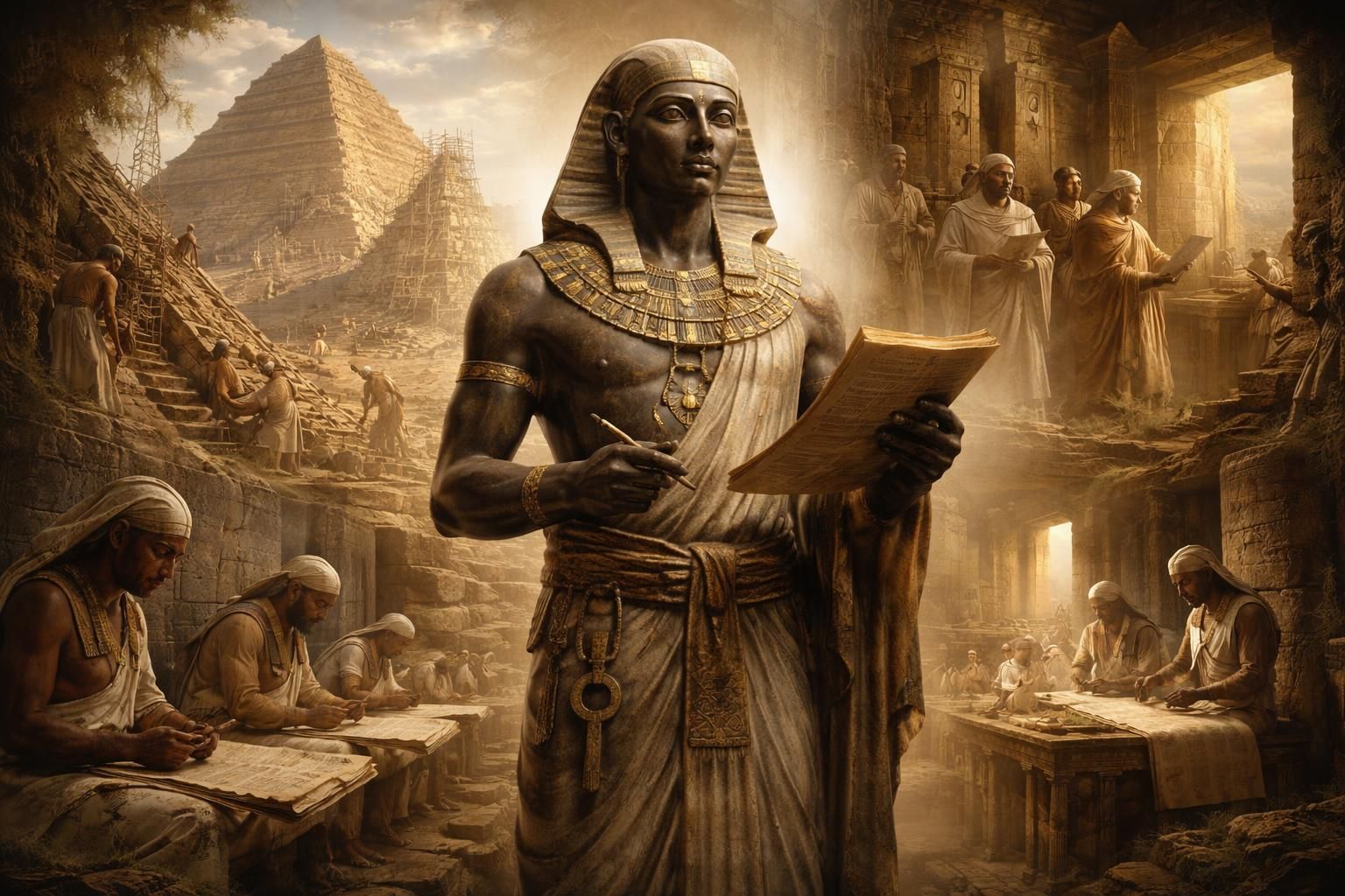 découvrez l'histoire fascinante d'imhotep, figure emblématique de l'égypte ancienne, à travers une exploration détaillée de sa définition et de son impact.