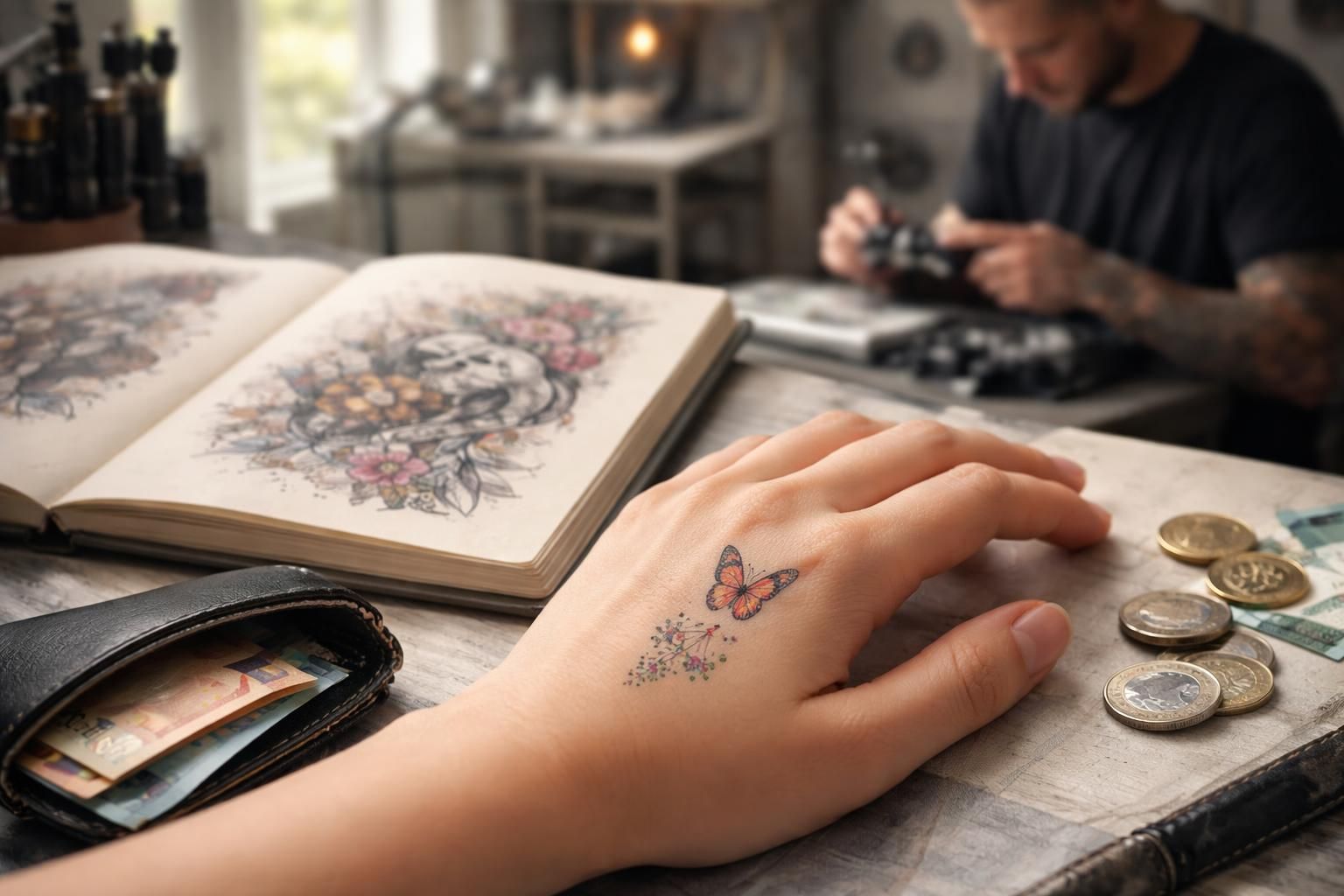 découvrez les facteurs qui influencent le prix d'un petit tatouage et ce qui coûte le plus souvent, pour mieux préparer votre budget tatouage.
