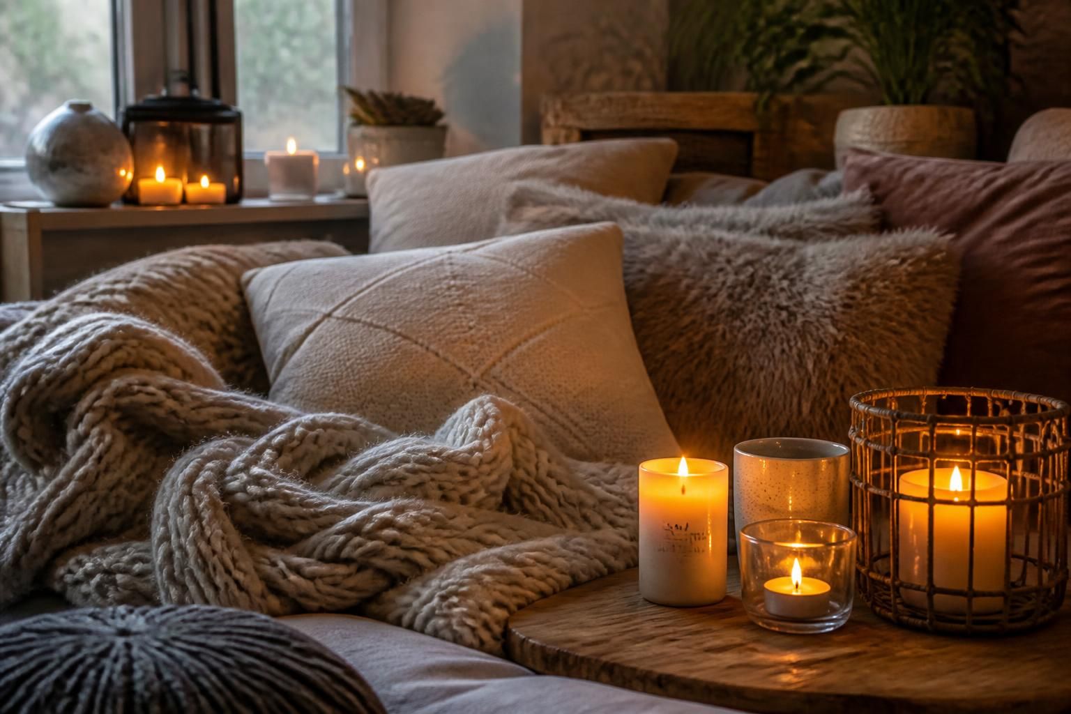 découvrez comment créer une ambiance feutrée et chaleureuse grâce à l'utilisation de bougies parfumées et de textiles douillets pour une atmosphère cosy et relaxante dans votre intérieur.