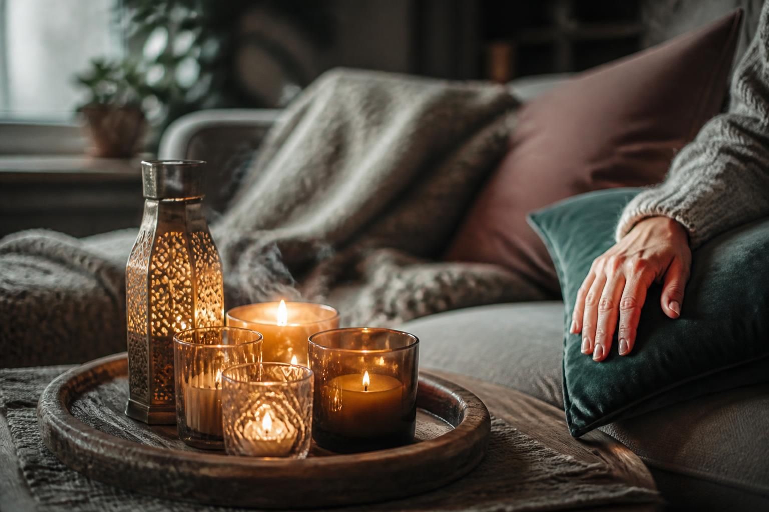 découvrez comment créer une ambiance feutrée et chaleureuse grâce à l'association parfaite de bougies parfumées et de textiles douillets pour un intérieur cosy et accueillant.