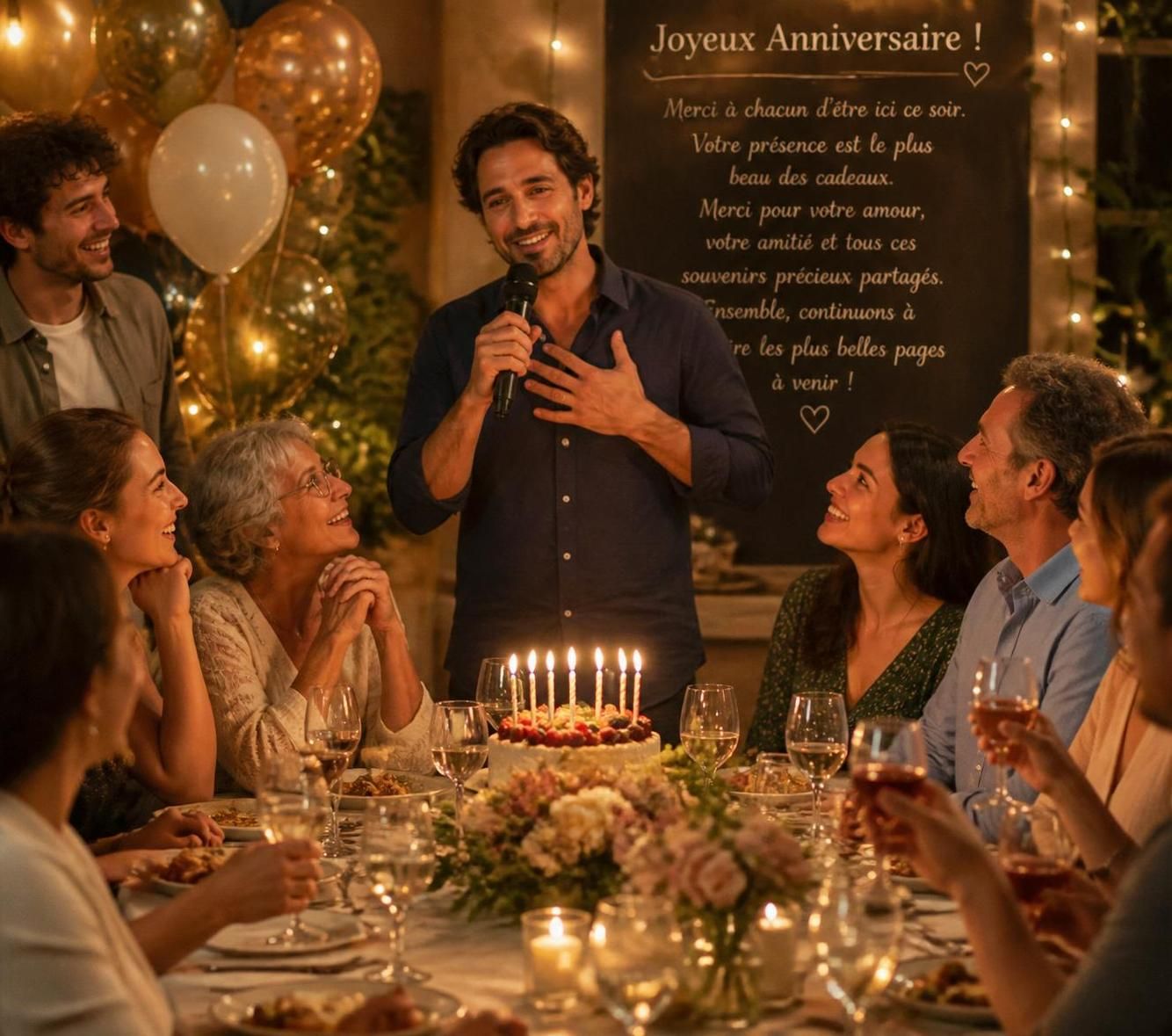 découvrez un exemple de discours d'anniversaire inspirant à personnaliser pour célébrer votre propre fête avec émotion et originalité.