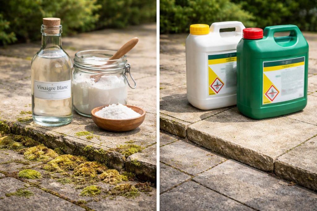 découvrez notre comparatif détaillé entre l'efficacité de l'anti mousse naturel à base de vinaigre et bicarbonate de soude et les produits chimiques traditionnels pour éliminer la mousse efficacement.