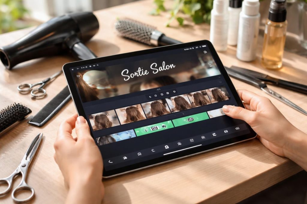 apprenez à monter rapidement un reel coiffure "sortie salon" directement sur ipad avec nos astuces simples et efficaces pour sublimer vos créations capillaires.