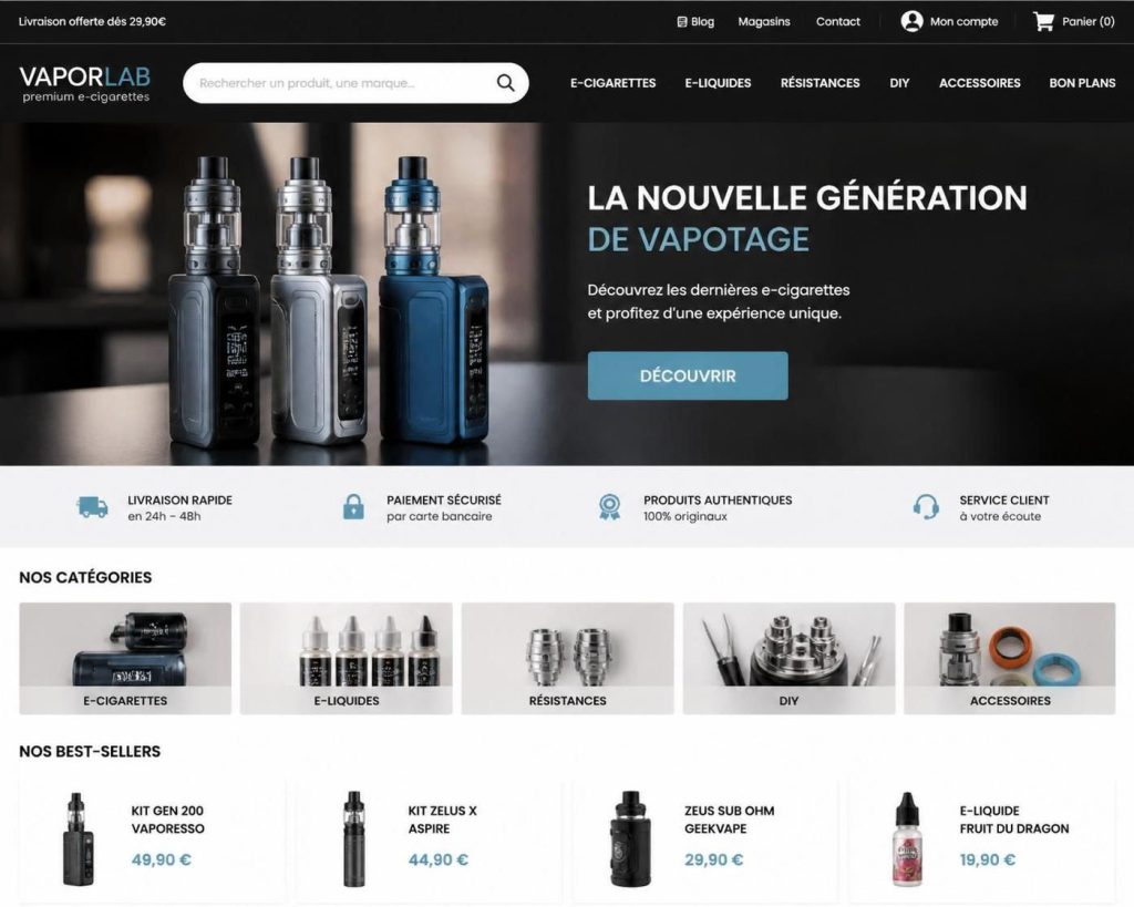 découvrez pourquoi espace vap' est la boutique en ligne idéale pour acheter votre matériel et vos e-liquides de qualité, avec un large choix, des prix compétitifs et un service client dédié.